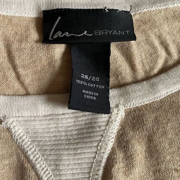 Lane Bryant Tan Sweater Size 28 NEW with tags - Picture 3 of 6